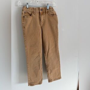 Cat & Jack Boys Tan Brown Straight Denim Jeans Adjustable Waist Size 10